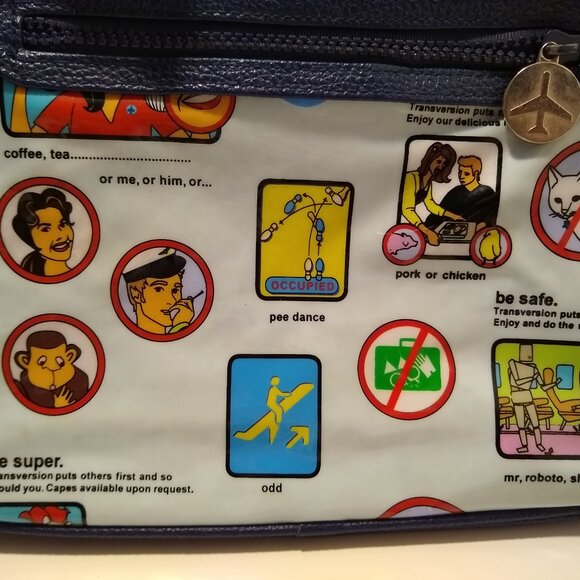 Rare Retro Transversion Loop NYC Unique Vinyl Airline travel Design - Picture 2 of 8